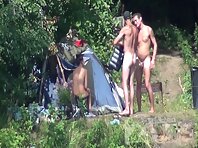 Nu1255#The guys drank a beer and completely undressed. Girl completely naked waiting for her