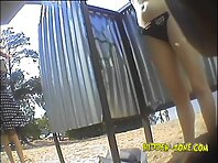 Bc1293#Hidden camera in the beach cabin