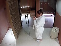 Pv35786#Hidden camera in the spa center. Hidden camera caught two completely naked beauties i