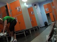 Lo1261#Cute blonde takes a tracksuit after a workout. Our operator shoots her charm close-up