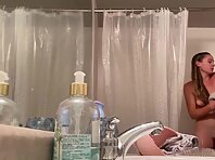 Pv35850#Hiddencam in the bathroom. A hidden camera caught a completely naked tanned baby with