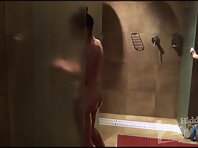 Sh1662#Two young women take a shower. One stands back and we can only see her pretty ass. Bu