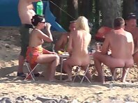 Nu1393#Naked girl in a captain's cap starts to stick to the man. She rubs it on his body and