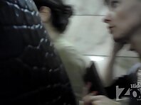 Up1849#The brunette in a short purple skirt. Beautiful tanned ass and pink panties with whit