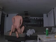 Pv36244#Hiddencam in the living room. A hidden camera caught a naked couple in the living roo