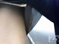 Up1701#A girl in a black dress. Beautiful round ass and hairy crotch in blue shorts. Lucky u