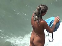 Nu1581#Nudist beach - the best place on earth! Beautiful naked girls go here, no one is emba