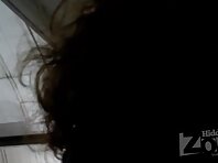 Up2303#The slender brunette in a short green skirt. Round tan ass and shaved crotch in green