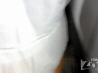 Up2354#Tanned babe in a wide white skirt. Excellent shots crotch close-ups. Round ass tanned