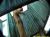 Bc545#Hidden camera in the beach cabin