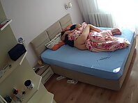 Pv36680#Hiddencam in the bedroom. A hidden camera caught a naked tanned couple in the bedroom