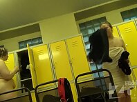 Lo1388#In this clip locker room voyeur cam shot of two women - one thick, the other is norma