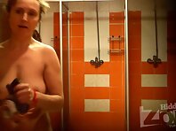 Sh1206#The woman undressed in the immediate vicinity of the lens hidden cam shower. It seems