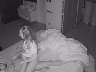 Pv36868#Hidden camera in the bedroom. A hidden camera captured a tanned couple in the bedroom
