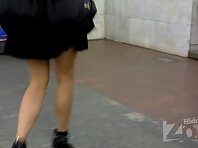 Up2183#Girl in a short black skirt. Our operator for a long time followed this model. And on