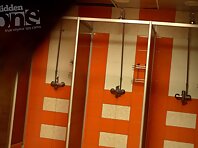 Sh1140#The girls take a shower after gym. They take off their swimsuits. Our hidden cam show