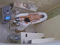 Pv36812#Hiddencam in the cosmetic salon. A hidden camera caught a naked tanned baby with a sm