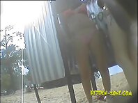 Bc1296#Hidden camera in the beach cabin