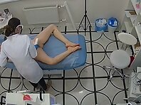Pv35862#Hiddencam in the cosmetic salon. A hidden camera caught a naked baby with a smooth pu