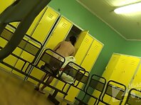 Lo1197#A young girl with elegant shapes and big breasts undressing in front of a hidden came