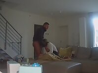 Pv36192#Hiddencam in the living room. A hidden camera caught a naked couple in the living roo