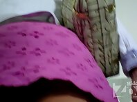 Up1898#A slender girl in a short pink skirt. Our operator managed to shoot her crotch in whi