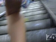 Up1646#Blonde in colorful dress. Elegant round ass and great shots in the red pubes thong! T