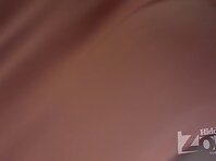 Up1905#Tanned brunette in a narrow pink skirt. Our operator was able to put his hand with th