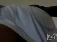 Up1939#Slender blonde in a narrow white skirt. In the subway you can shoot great hot teen gi