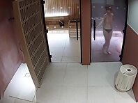 Pv36011#Hidden camera in the spa center. A hidden camera caught a naked baby with sweet tits