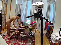 Pv36514#Hiddencam in the wardrobe. A hidden camera caught a completely naked tanned baby with